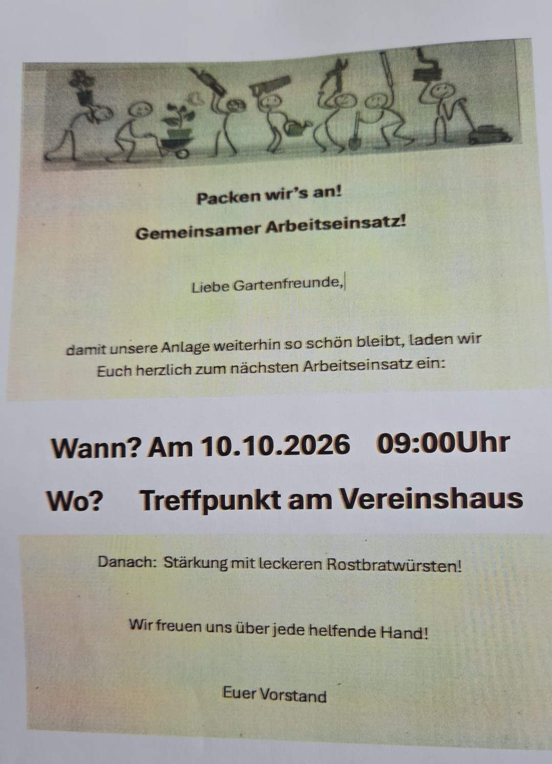 Gemeinsamer Arbeitseinsatz